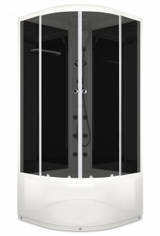 Душевая кабина Domani Spa Delight Slim 99 с электрикой, высокий поддон 900x900x2180 (чер. стенки, тонир. стекла) DS01DS99HBT10 Официальный дилер 