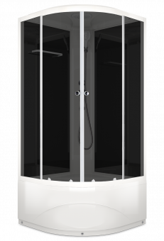 Душевая кабина Domani Spa Delight Slim 88 без электрики, высокий поддон 800x800x2180 (чер. стенки, тонир. стекла) DS01DS88HBT00 