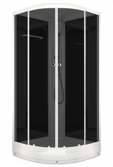 Душевая кабина Domani Spa Delight 110 Slim без электрики, низкий поддон 1000x1000x2180 (черн. стенки, тонир. стекла) DS01DS110LBT00 