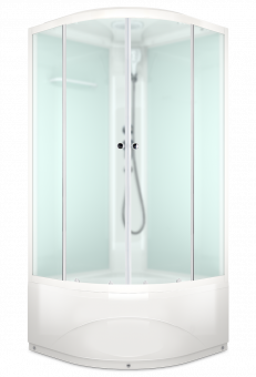 Душевая кабина Domani Spa Delight 88 Slim без электрики, высокий поддон 800x800x2180 (бел. стенки, сатин мат. стекла) DS01DS88HWM00 