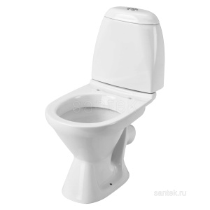 Унитаз компакт "Римини-ЭКОНОМ" 2РА PP белый /Santek/ 1WH501523