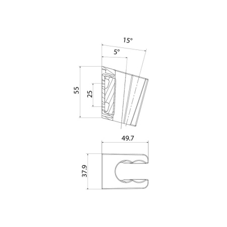 Держатель для лейки, черный, 080, IDDIS, 080BL00i53