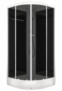 Душевая кабина Domani Spa Delight 110 Slim без электрики, низкий поддон 1000x1000x2180 (черн. стенки, тонир. стекла) DS01DS110LBT00 