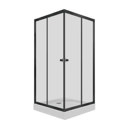 Душевой уголок "Вента-Блэк", с поддоном 800x800x2020