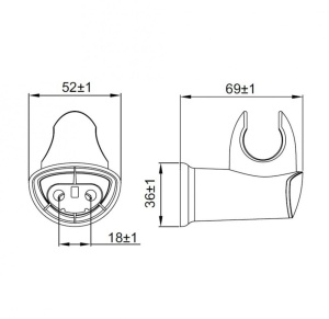 Держатель для лейки, 030, IDDIS, 030CP00I53