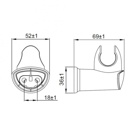Держатель для лейки, 030, IDDIS, 030CP00I53