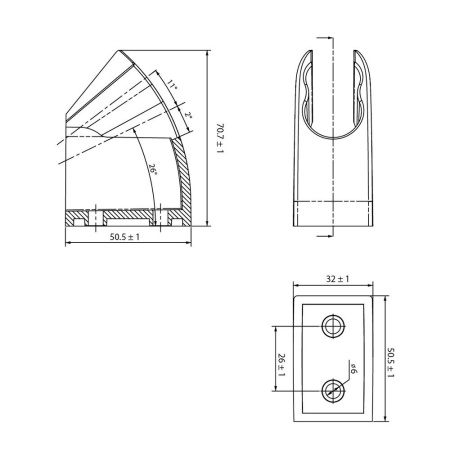 Держатель для лейки, бронза, IDDIS, 060BP00i53