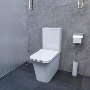 Унитаз-компакт Ceruttispa Arno CT7838 34,5*62 безободковый с крышкой-сиденьем микролифт Slim