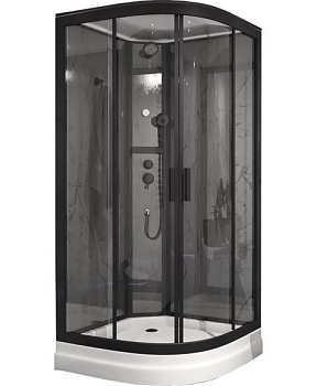 Душевая кабина Timo Premium Ilma 909 Black 90*90*203 без крыши