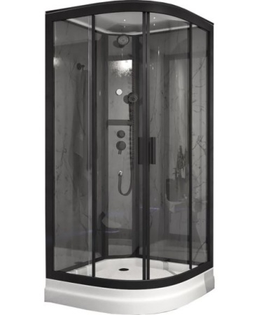 Душевая кабина Timo Premium Ilma 909 Black 90*90*203 без крыши